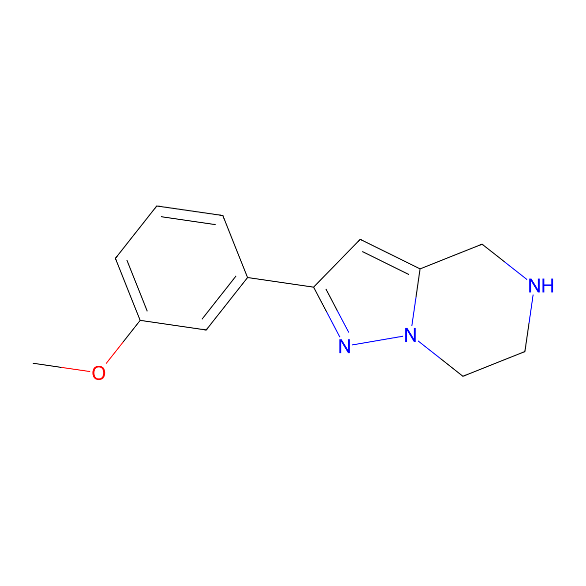 2-(3-Methoxyphenyl)-4,5,6,7-tetrahydropyrazolo[1,5-A]pyrazine molecular structure, CAS 1524831-57-9