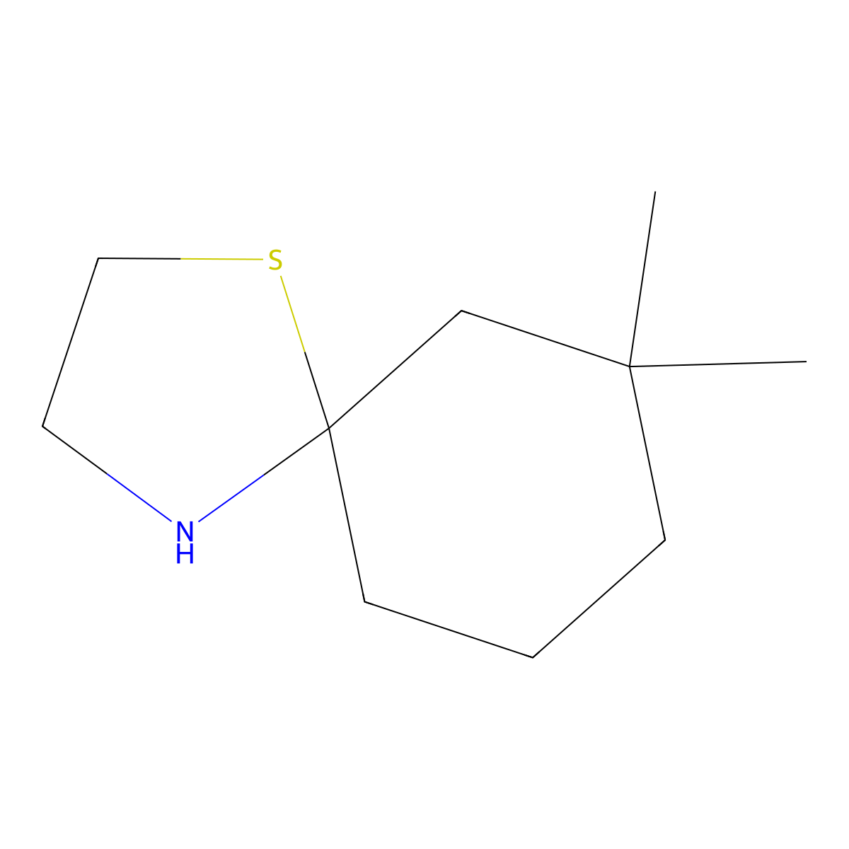 7,7-Dimethyl-1-thia-4-azaspiro[4.5]decane molecular structure, CAS 1524891-46-0