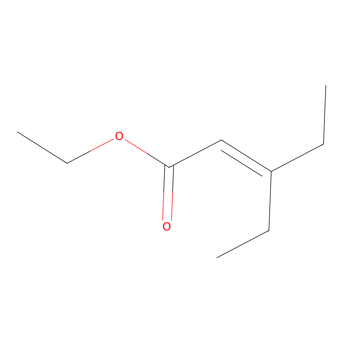 Ethyl 3-ethylpent-2-enoate molecular structure, CAS 15249-93-1