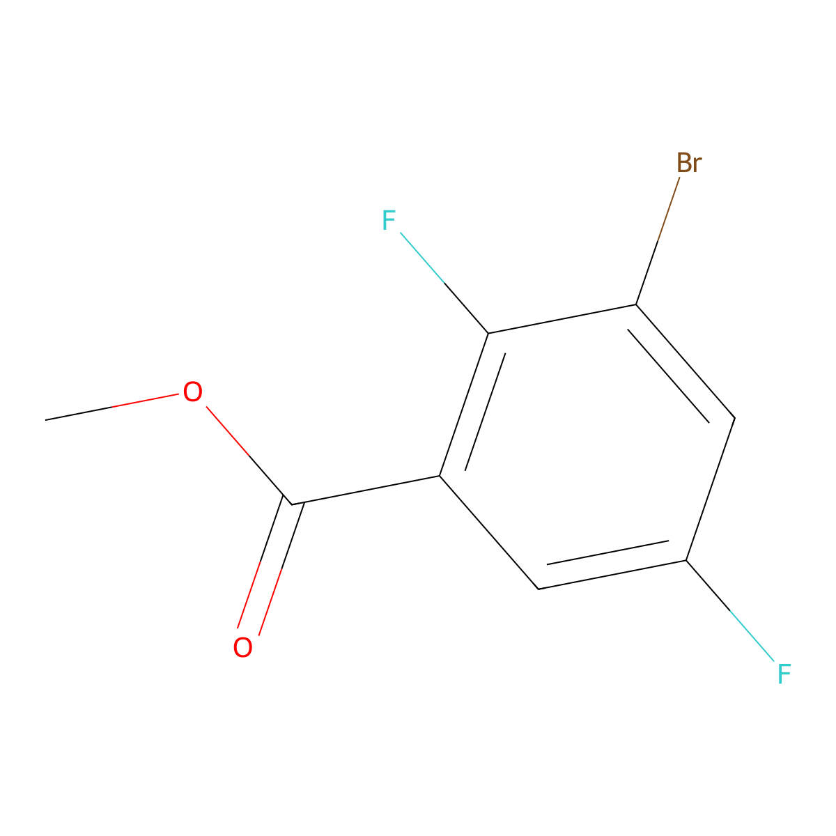 Methyl 3-bromo-2,5-difluorobenzoate molecular structure, CAS 1524902-93-9