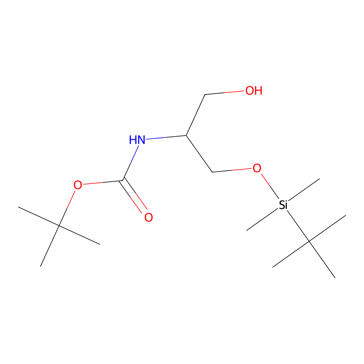 (R)-(+)-N-(tert-Butoxycarbonyl)-O-(tert-butyldimethylsilyl)serinol molecular structure, CAS 152491-85-5