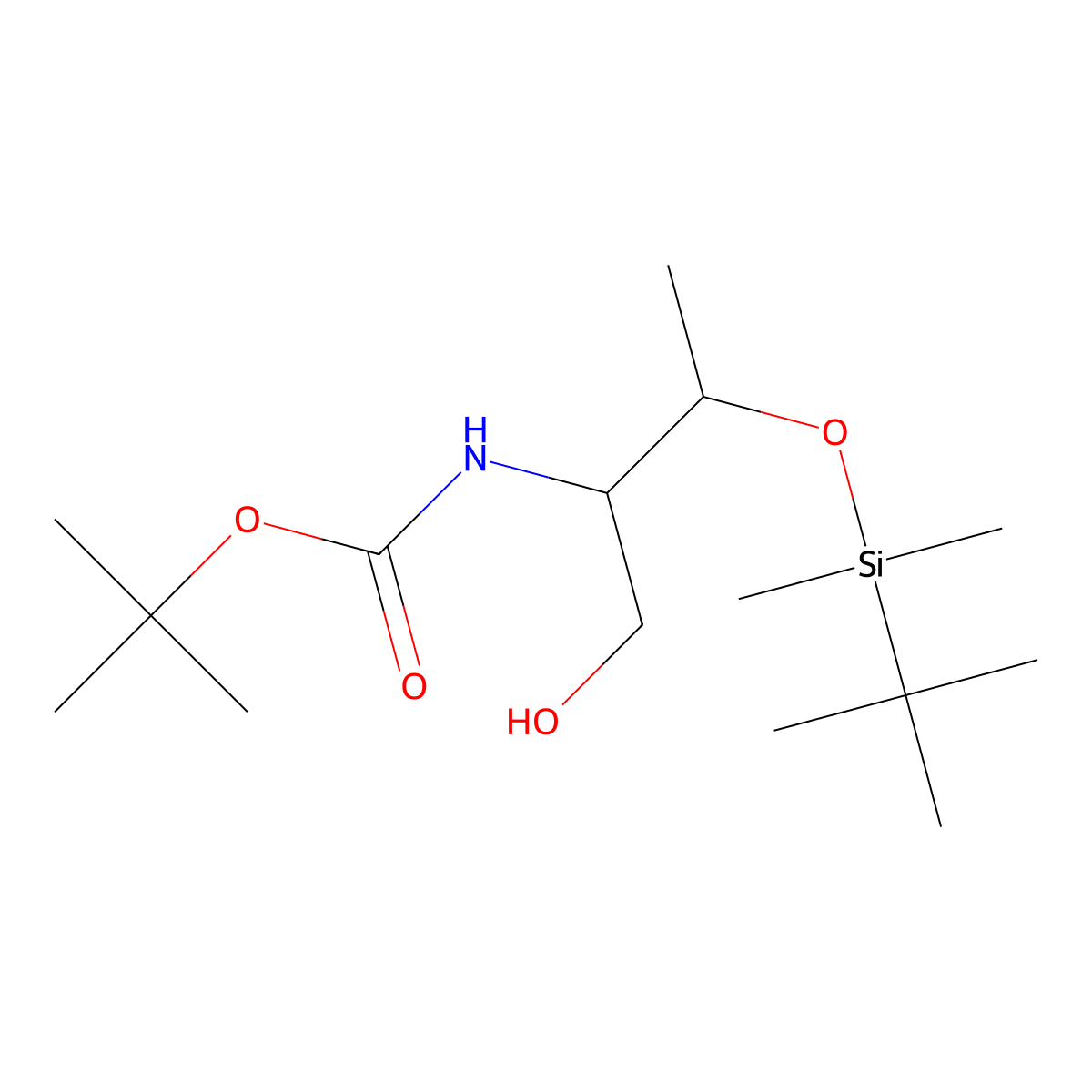 (2R,3R)-2-(tert-butoxycarbonylamino)-3-O-(tert-butyldimethylsilyl)-1,3-butanediol molecular structure, CAS 152491-86-6