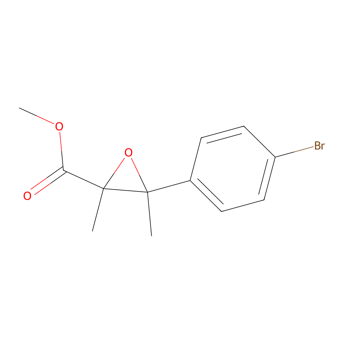 Methyl 3-(4-bromophenyl)-2,3-dimethyloxirane-2-carboxylate molecular structure, CAS 1524920-40-8