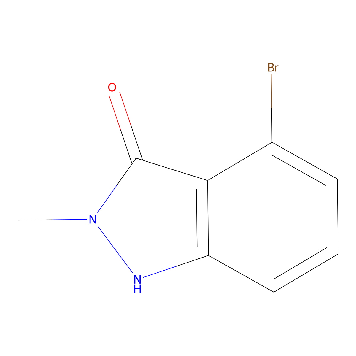 4-Bromo-1,2-dihydro-2-methyl-3H-indazol-3-one molecular structure, CAS 1524921-10-5