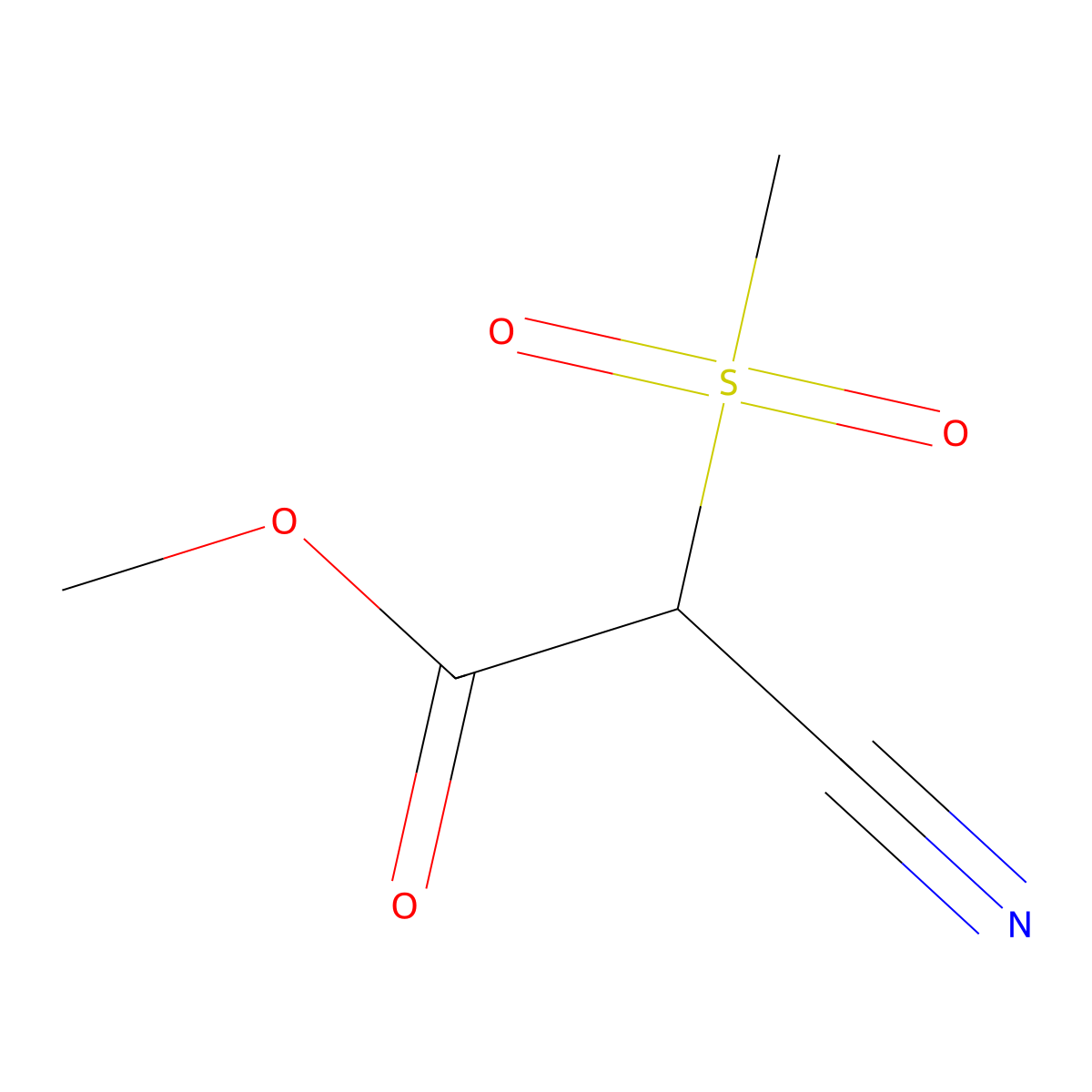 Methyl 2-cyano-2-methanesulfonylacetate molecular structure, CAS 1524972-04-0