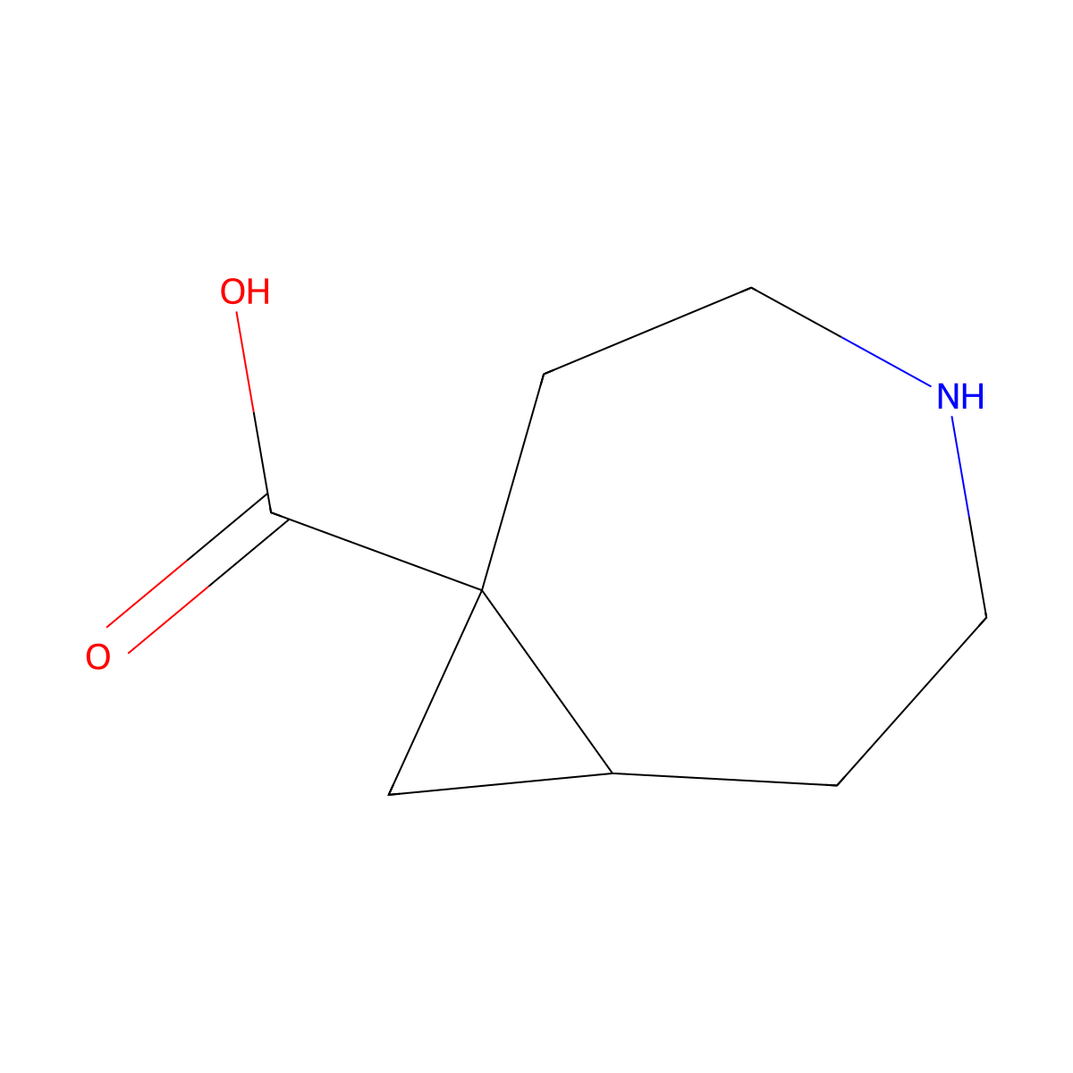 4-Azabicyclo[5.1.0]octane-1-carboxylic acid molecular structure, CAS 1524982-36-2