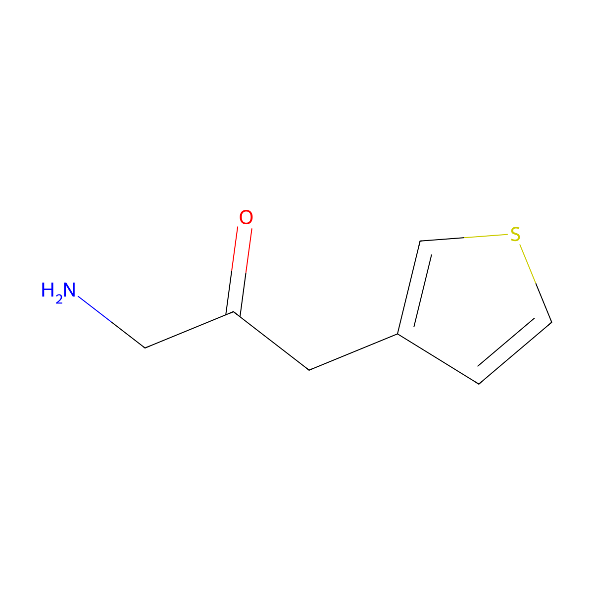 1-Amino-3-(thiophen-3-yl)propan-2-one molecular structure, CAS 1524982-75-9