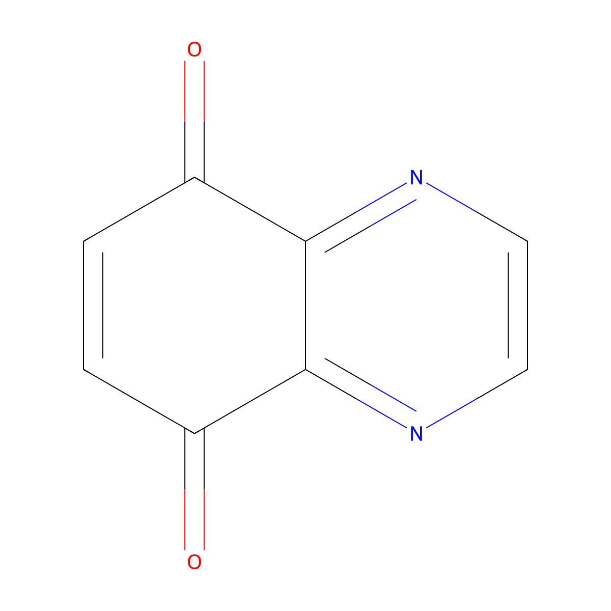 5,8-Quinoxalinedione molecular structure, CAS 15250-38-1