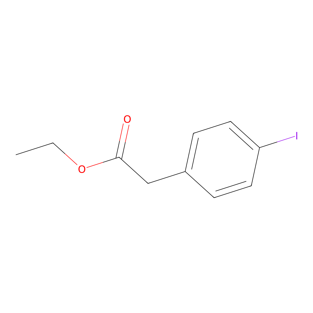 Ethyl (4-iodophenyl)acetate molecular structure, CAS 15250-46-1