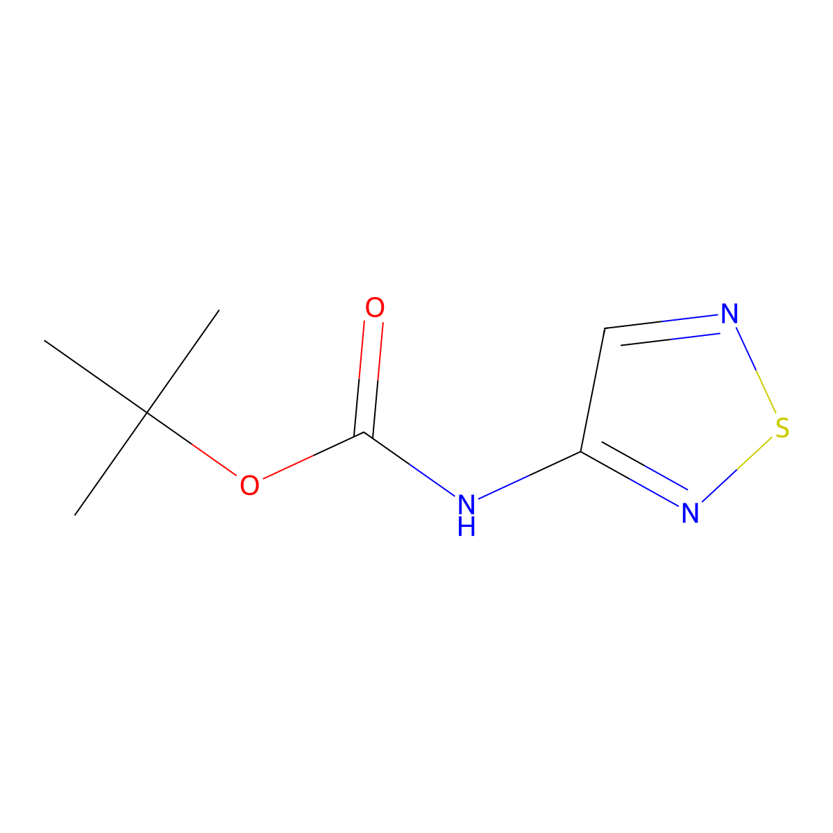 tert-butyl N-(1,2,5-thiadiazol-3-yl)carbamate molecular structure, CAS 152513-86-5