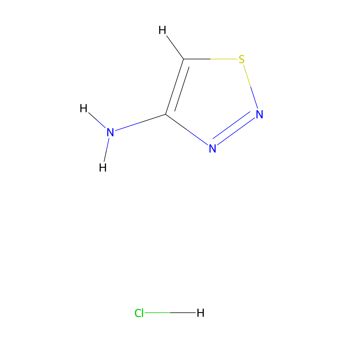 1,2,3-Thiadiazol-4-amine hydrochloride molecular structure, CAS 152513-89-8