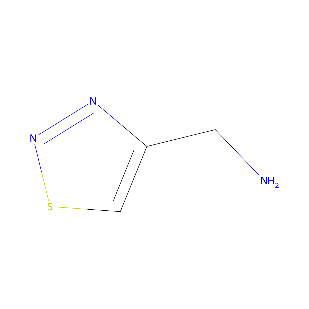 1,2,3-Thiadiazole-4-methanamine molecular structure, CAS 152513-90-1