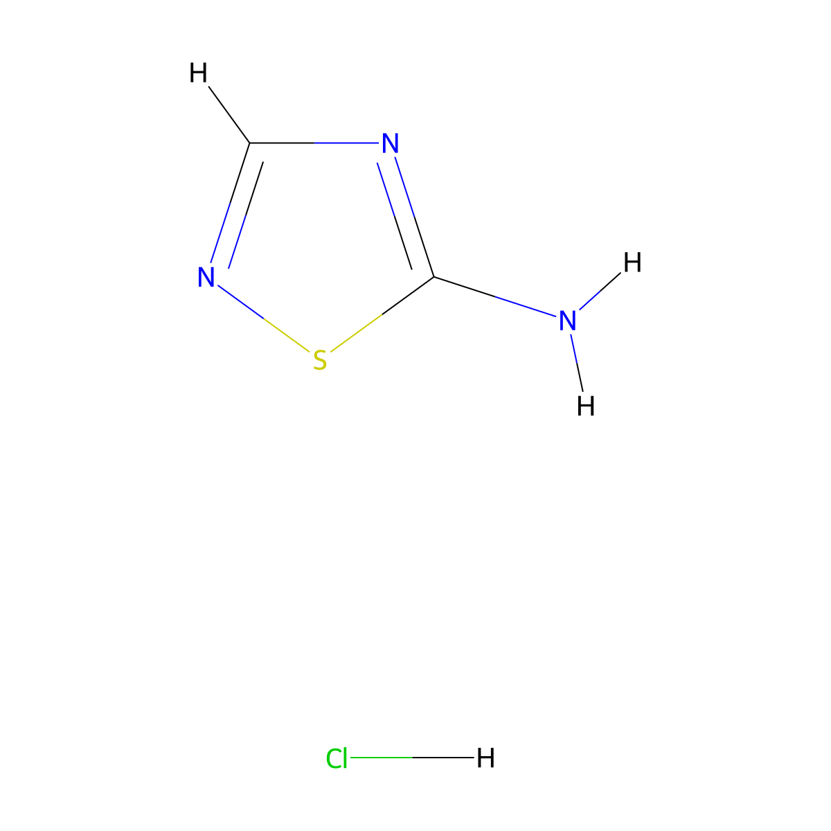 1,2,4-Thiadiazol-5-amine--hydrogen chloride (1/1) molecular structure, CAS 152513-91-2