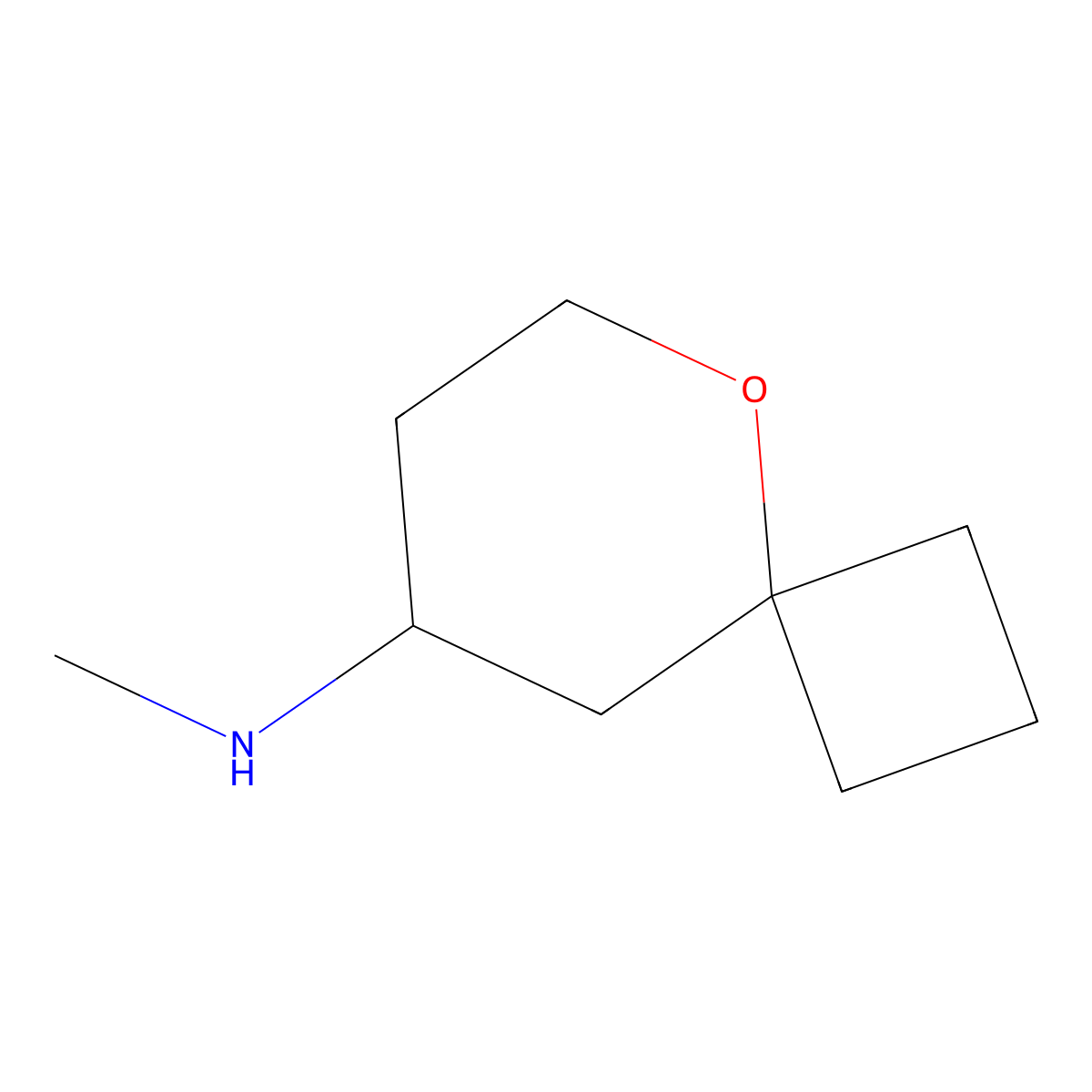 N-Methyl-5-oxaspiro[3.5]nonan-8-amine molecular structure, CAS 1525137-87-4