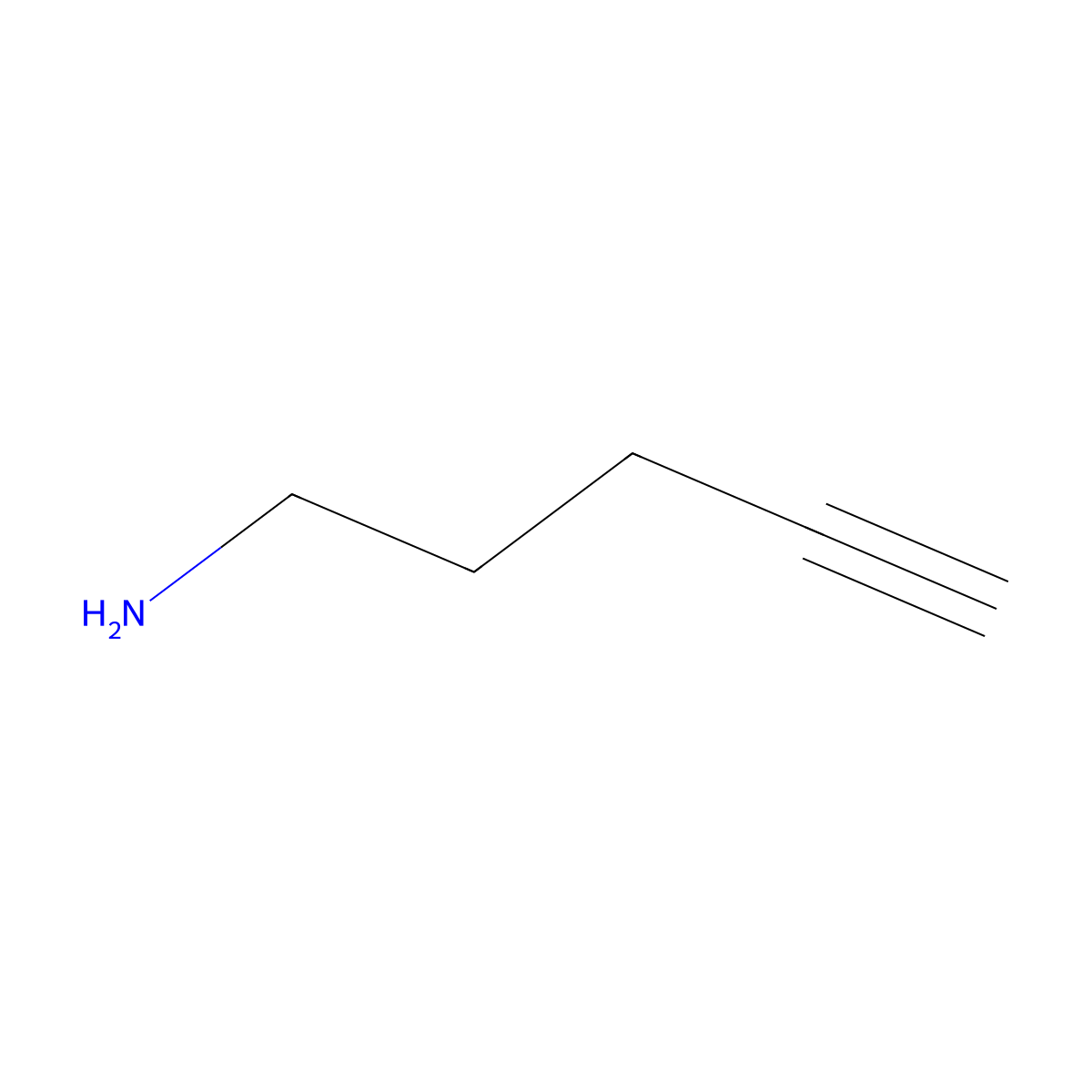 Pent-4-yn-1-amine molecular structure, CAS 15252-44-5