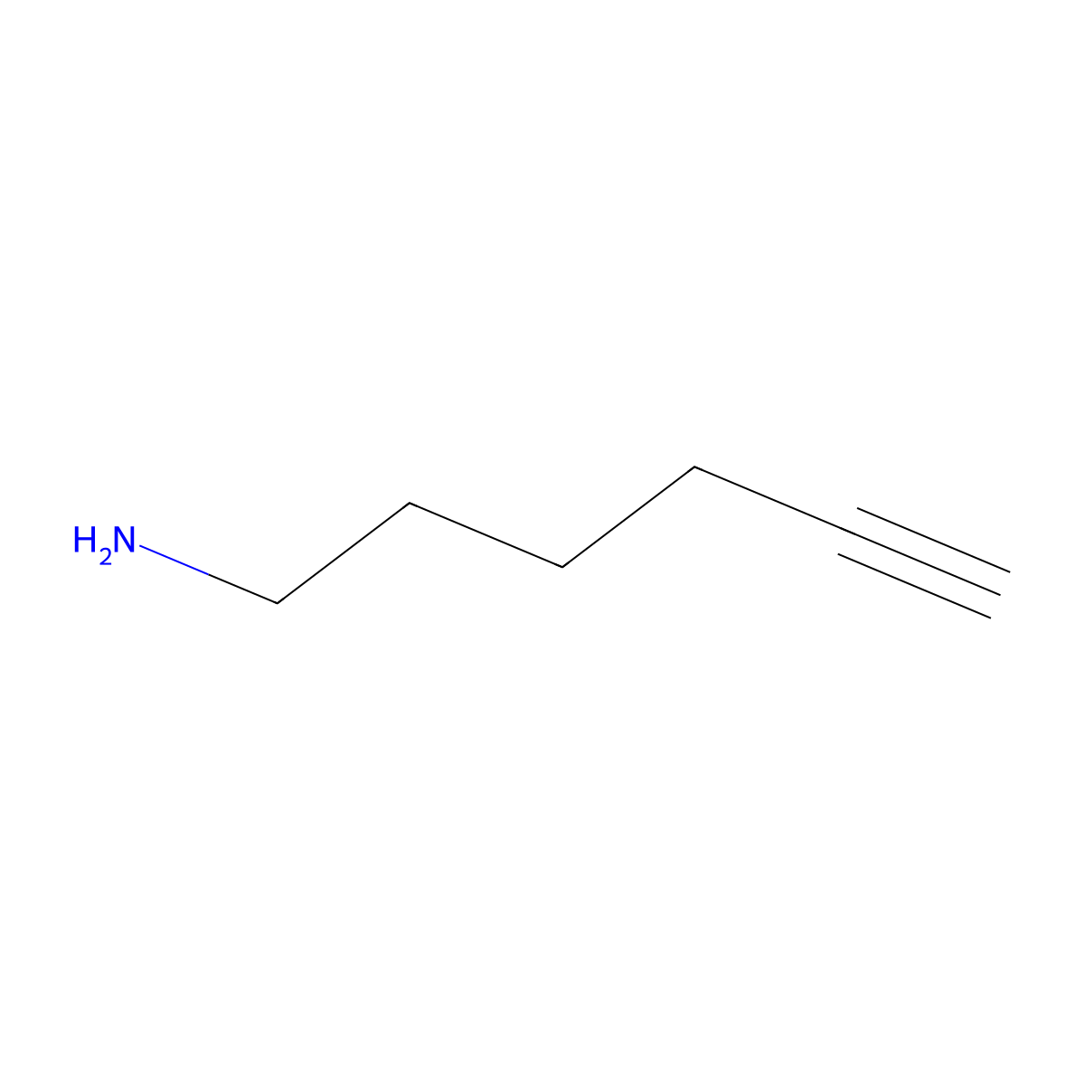 Hex-5-yn-1-amine molecular structure, CAS 15252-45-6