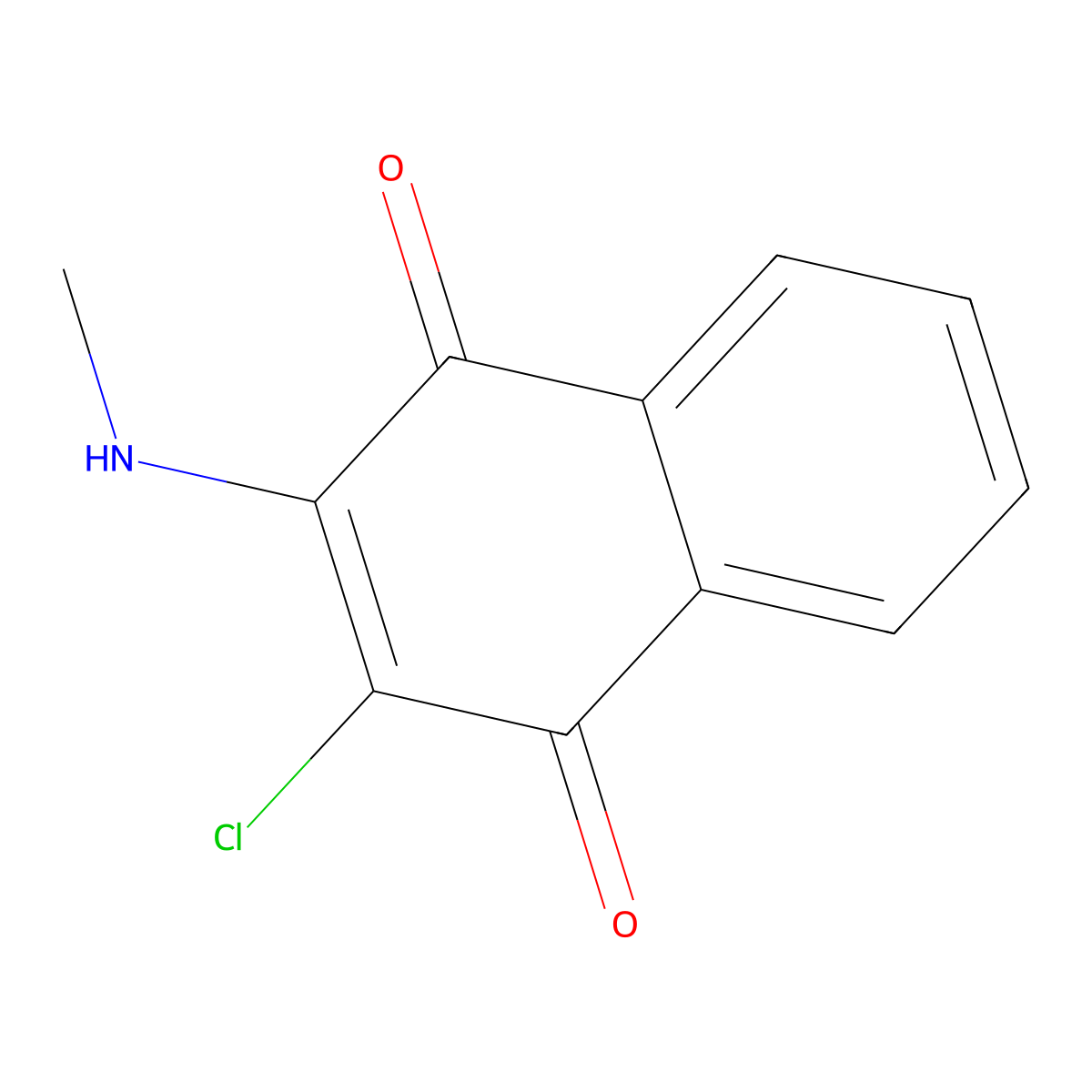 2-Chloro-3-(methylamino)naphthalene-1,4-dione molecular structure, CAS 15252-69-4
