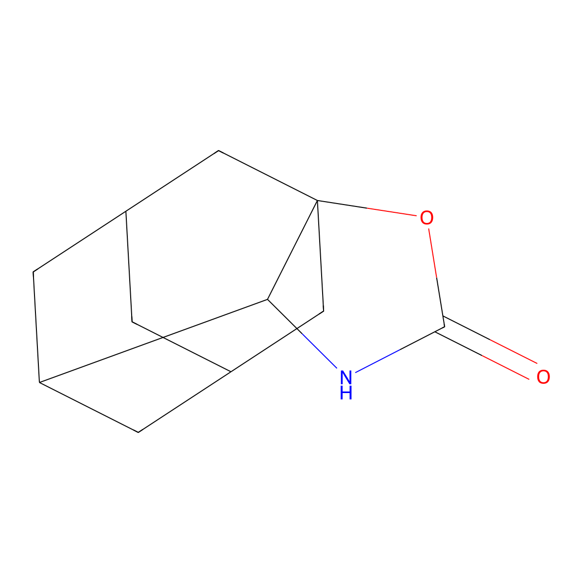 2-Oxa-4-azatetracyclo[6.3.1.16,10.01,5]tridecan-3-one molecular structure, CAS 15252-86-5