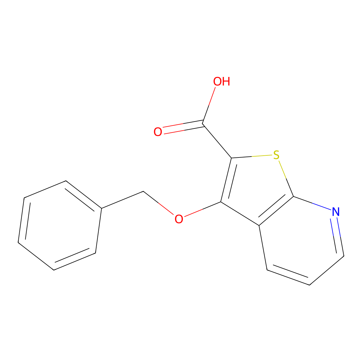 3-(Benzyloxy)thieno[2,3-b]pyridine-2-carboxylic acid molecular structure, CAS 152524-93-1