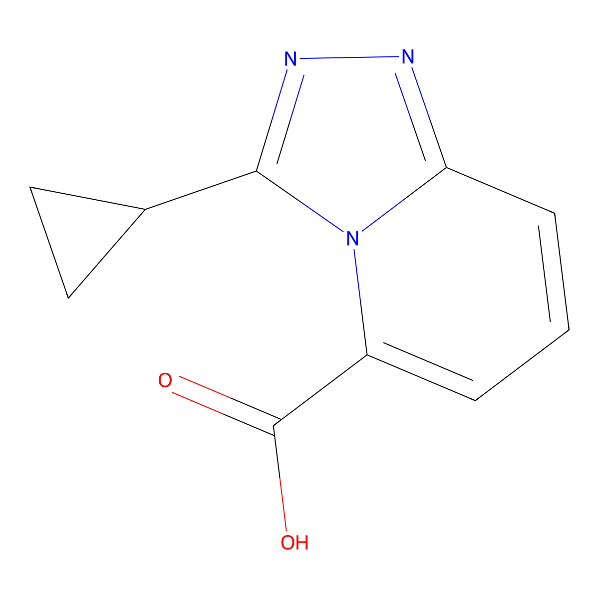 3-Cyclopropyl-[1,2,4]triazolo[4,3-a]pyridine-5-carboxylic acid molecular structure, CAS 1525271-10-6