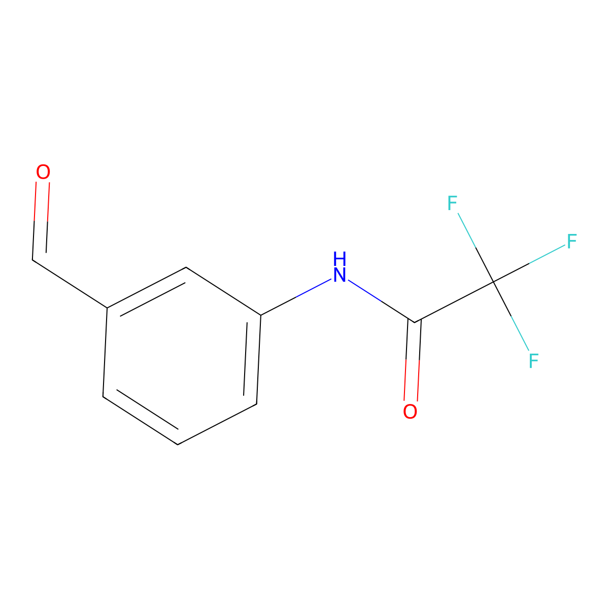 2,2,2-trifluoro-N-(3-formylphenyl)acetamide molecular structure, CAS 152528-11-5