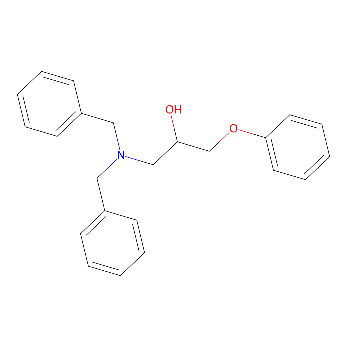 2-Propanol, 1-[bis(phenylmethyl)amino]-3-phenoxy- molecular structure, CAS 152533-41-0