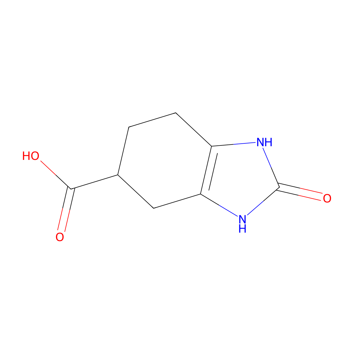 2-hydroxy-4,5,6,7-tetrahydro-1H-1,3-benzodiazole-5-carboxylic acid molecular structure, CAS 1525330-55-5