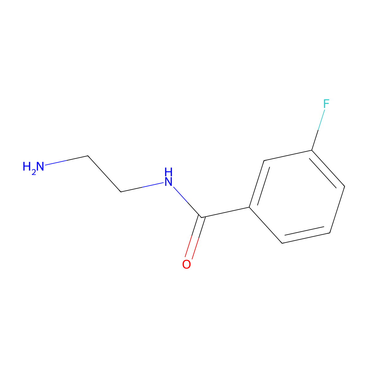 N-(2-Aminoethyl)-3-fluorobenzamide molecular structure, CAS 152535-06-3