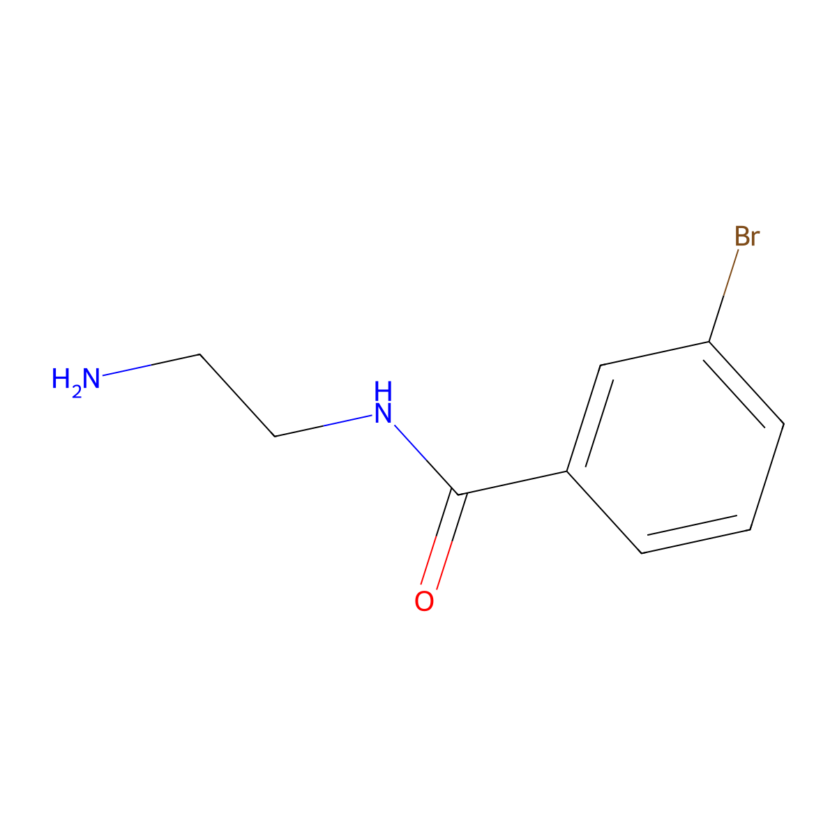 N-(2-aminoethyl)-3-bromobenzamide molecular structure, CAS 152535-08-5