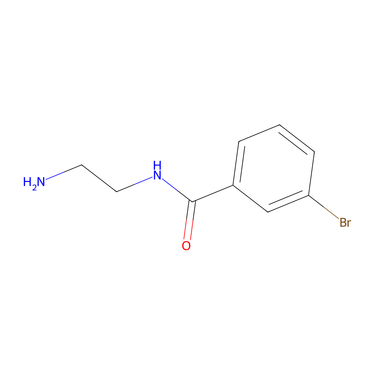 N-(2-aminoethyl)-3-bromobenzamide molecular structure, CAS 152535-08-5