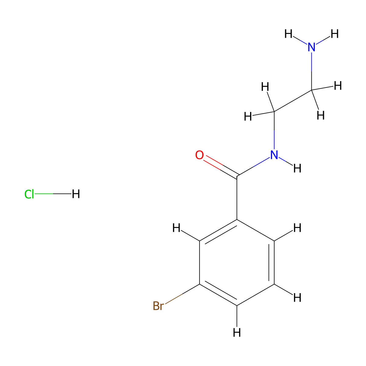 N-(2-aminoethyl)-3-bromobenzamide hydrochloride molecular structure, CAS 152535-09-6