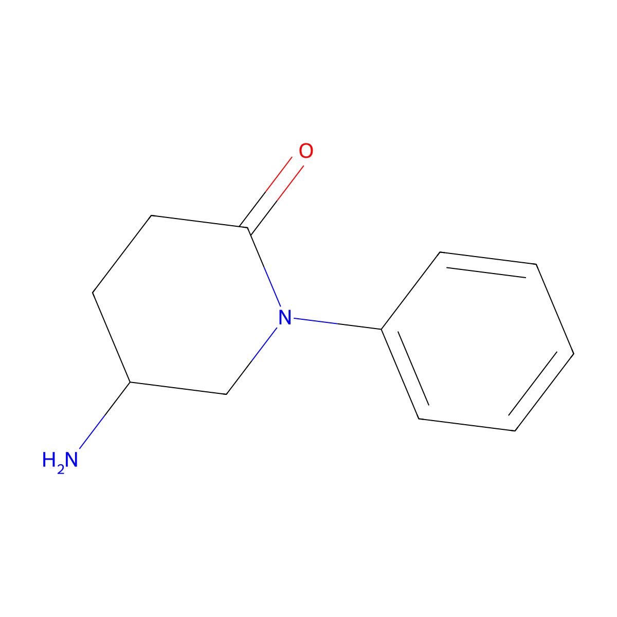 5-Amino-1-phenylpiperidin-2-one molecular structure, CAS 1525354-94-2