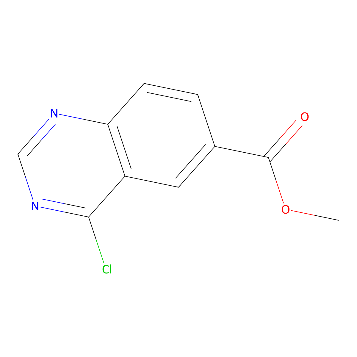Methyl 4-chloroquinazoline-6-carboxylate molecular structure, CAS 152536-17-9