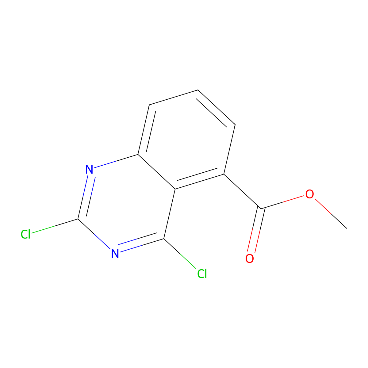 Methyl 2,4-dichloroquinazoline-5-carboxylate molecular structure, CAS 152536-24-8
