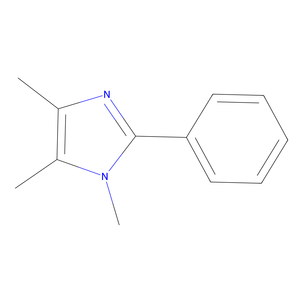 1,4,5-Trimethyl-2-phenyl-1H-imidazole molecular structure, CAS 152536-39-5