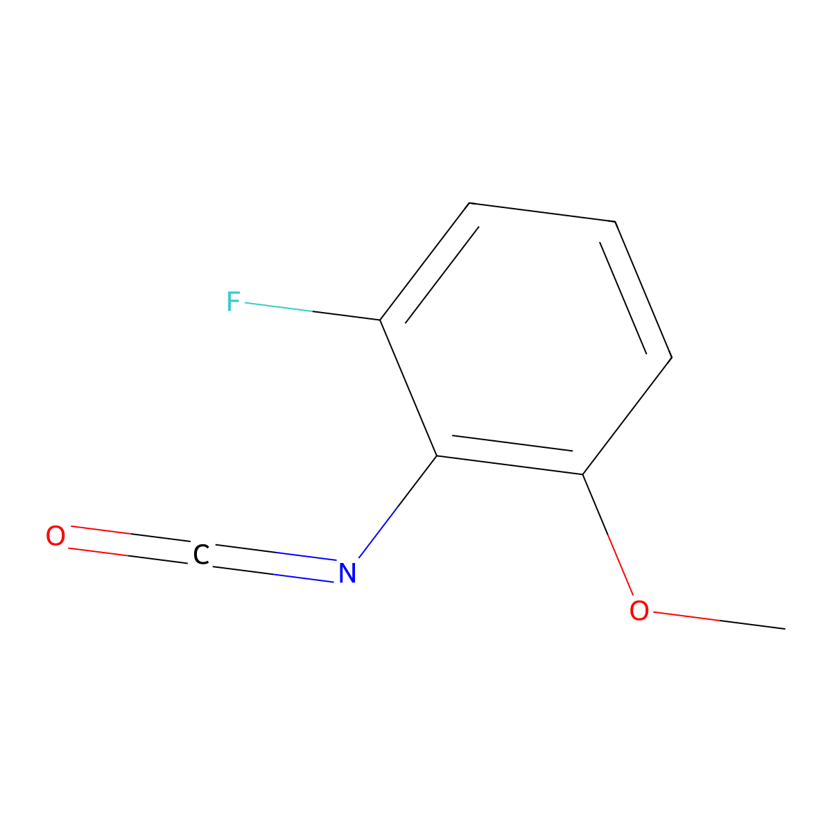1-Fluoro-2-isocyanato-3-methoxybenzene molecular structure, CAS 1525373-03-8