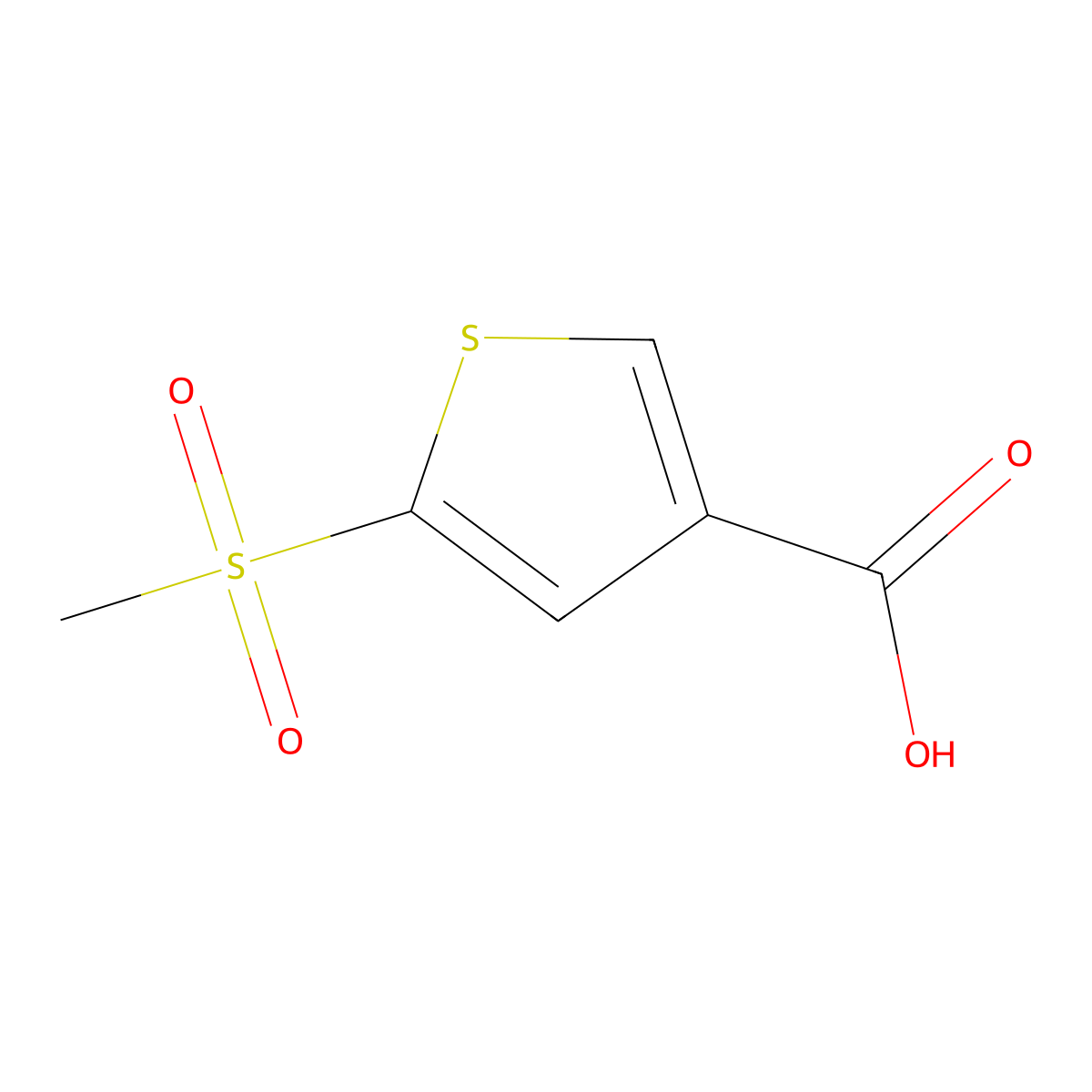 5-Methanesulfonylthiophene-3-carboxylic acid molecular structure, CAS 152538-40-4
