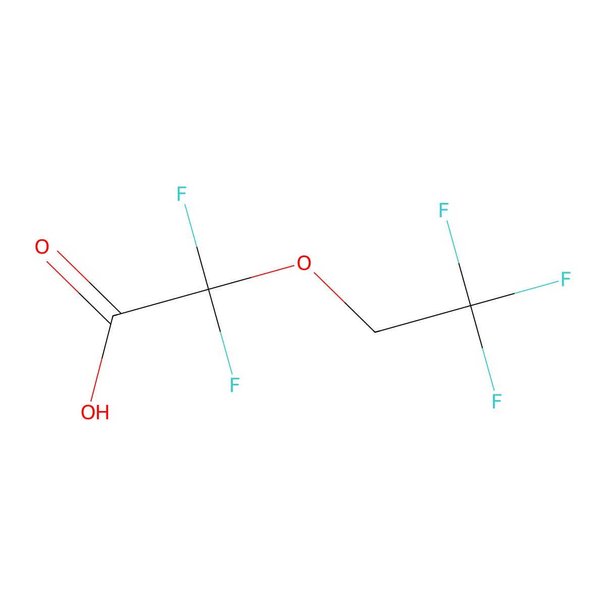 2,2-difluoro-2-(2,2,2-trifluoroethoxy)acetic Acid molecular structure, CAS 152538-73-3