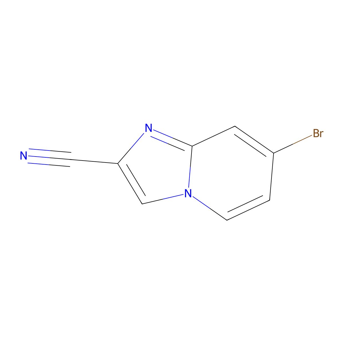7-Bromoimidazo(1,2-a)pyridine-2-carbonitrile molecular structure, CAS 1525387-68-1