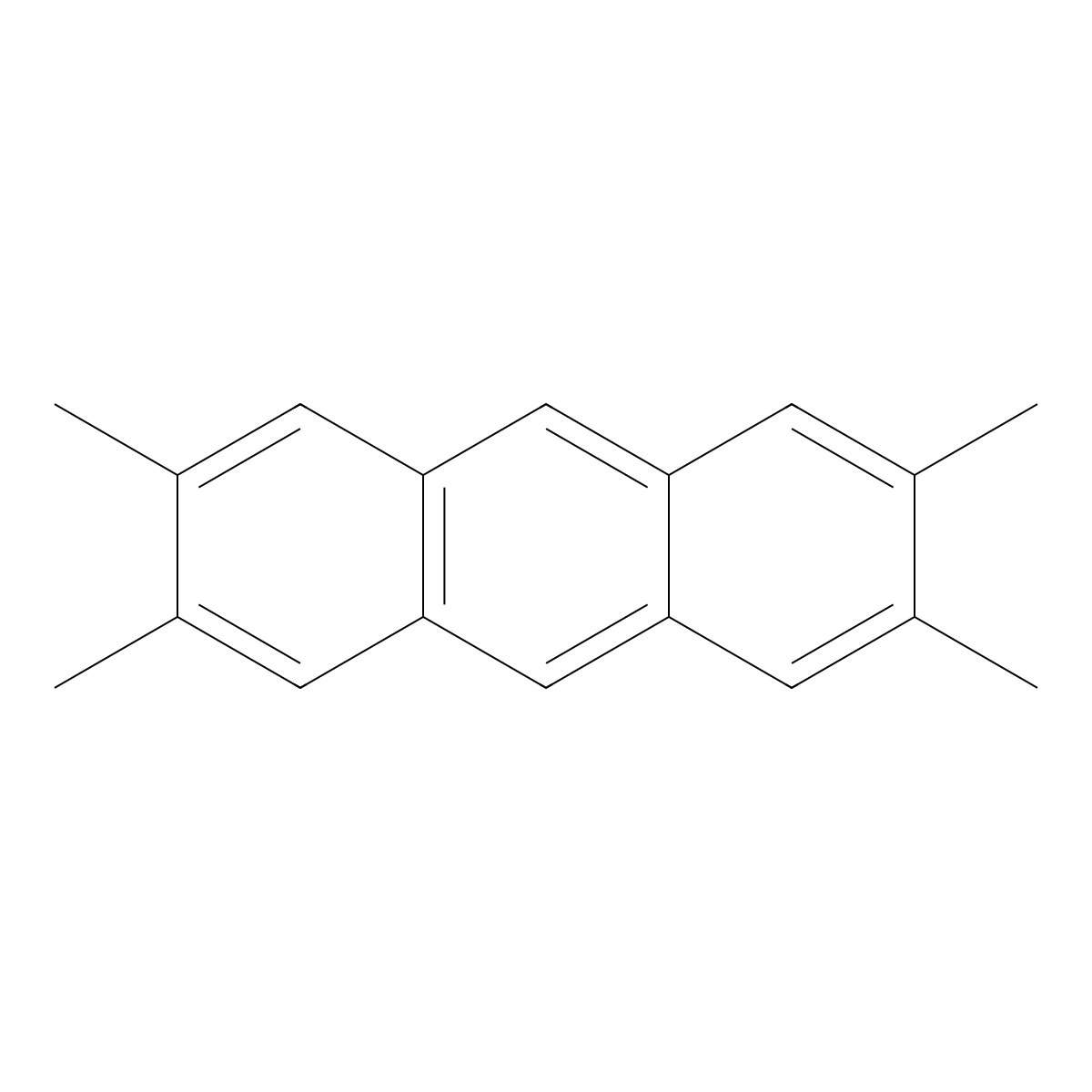 2,3,6,7-Tetramethylanthracene molecular structure, CAS 15254-25-8