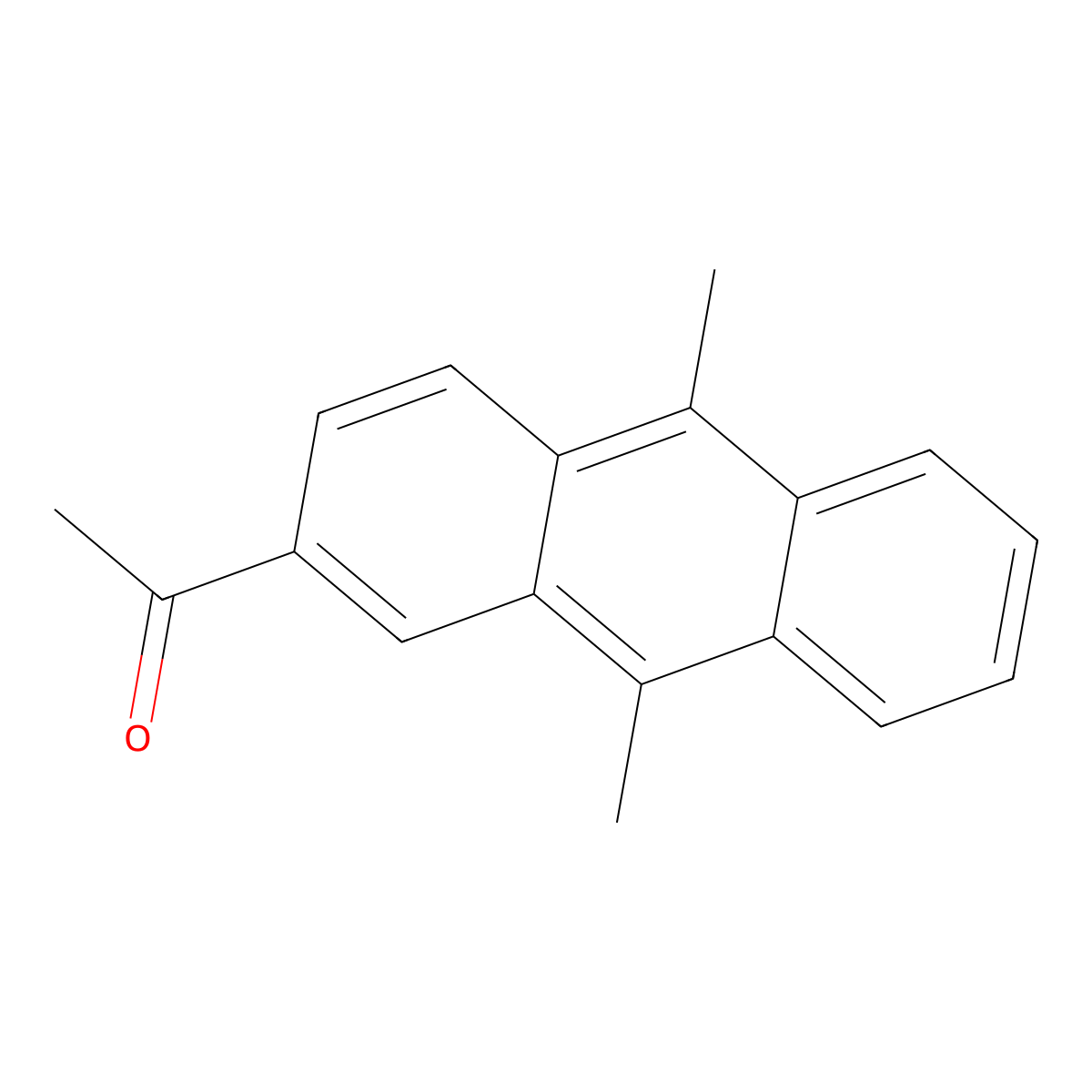 2-Acetyl-9,10-dimethylanthracene molecular structure, CAS 15254-37-2