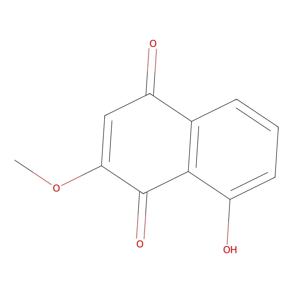 8-Hydroxy-2-methoxynaphthalene-1,4-dione molecular structure, CAS 15254-76-9