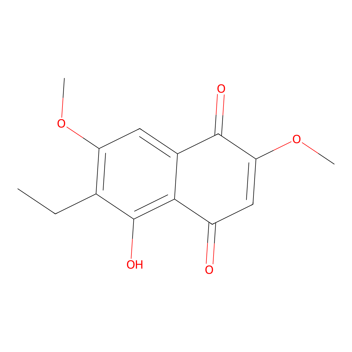 6-Ethyl-5-Hydroxy-2,7-Dimethoxynaphthalene-1,4-Dione molecular structure, CAS 15254-86-1