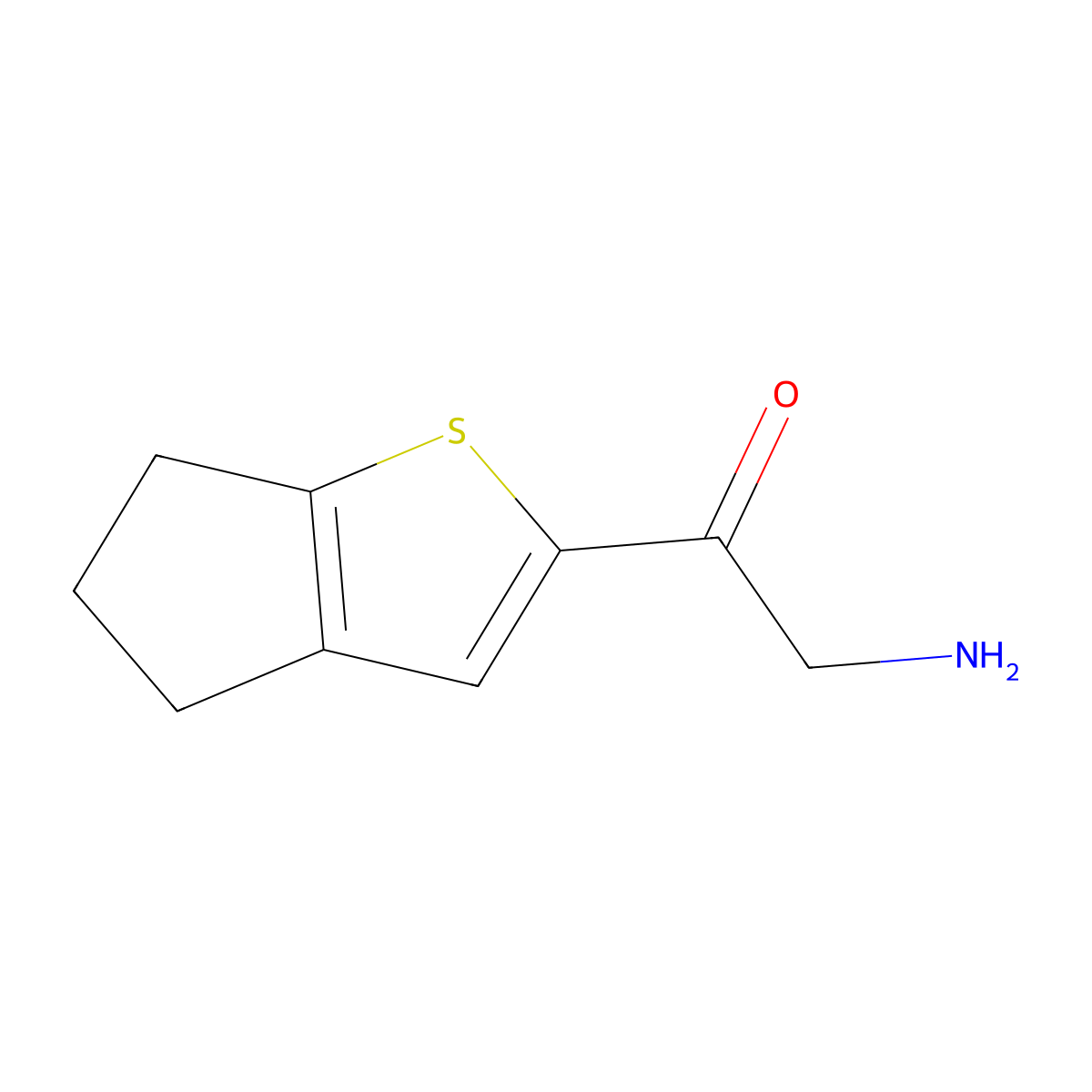 2-amino-1-{4H,5H,6H-cyclopenta[b]thiophen-2-yl}ethan-1-one molecular structure, CAS 1525411-92-0