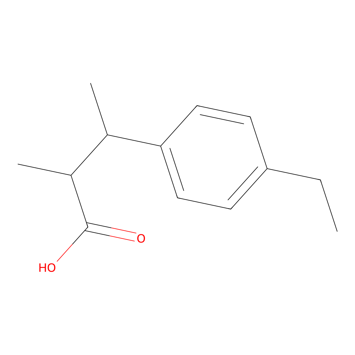 3-(4-Ethylphenyl)-2-methylbutanoic acid molecular structure, CAS 1525422-42-7