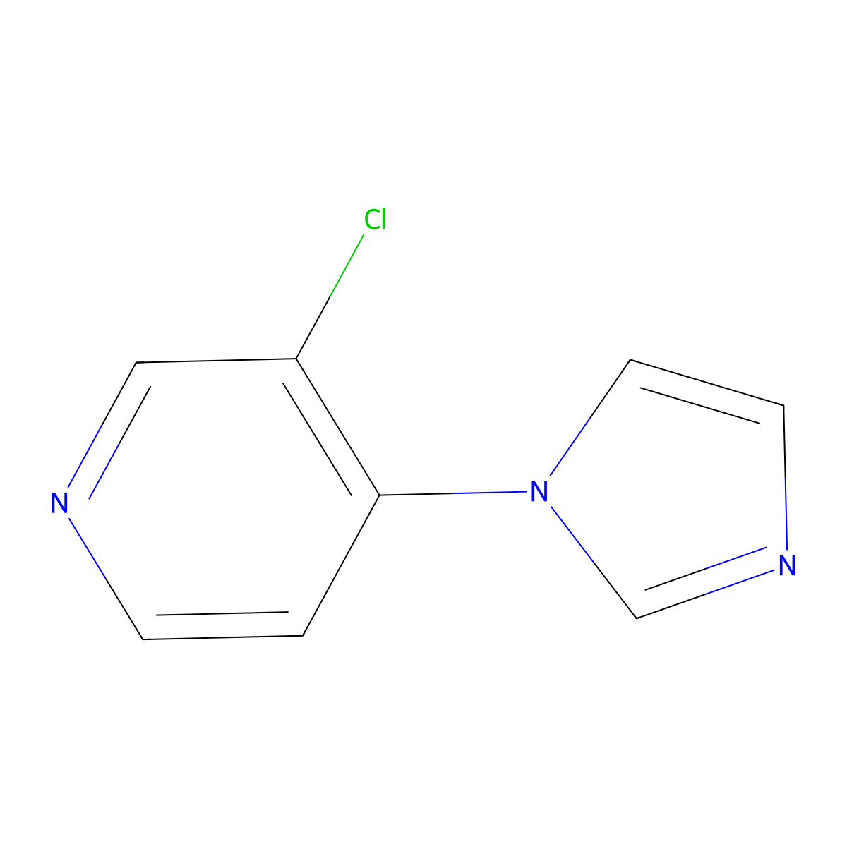 3-Chloro-4-imidazol-1-ylpyridine molecular structure, CAS 1525430-16-3