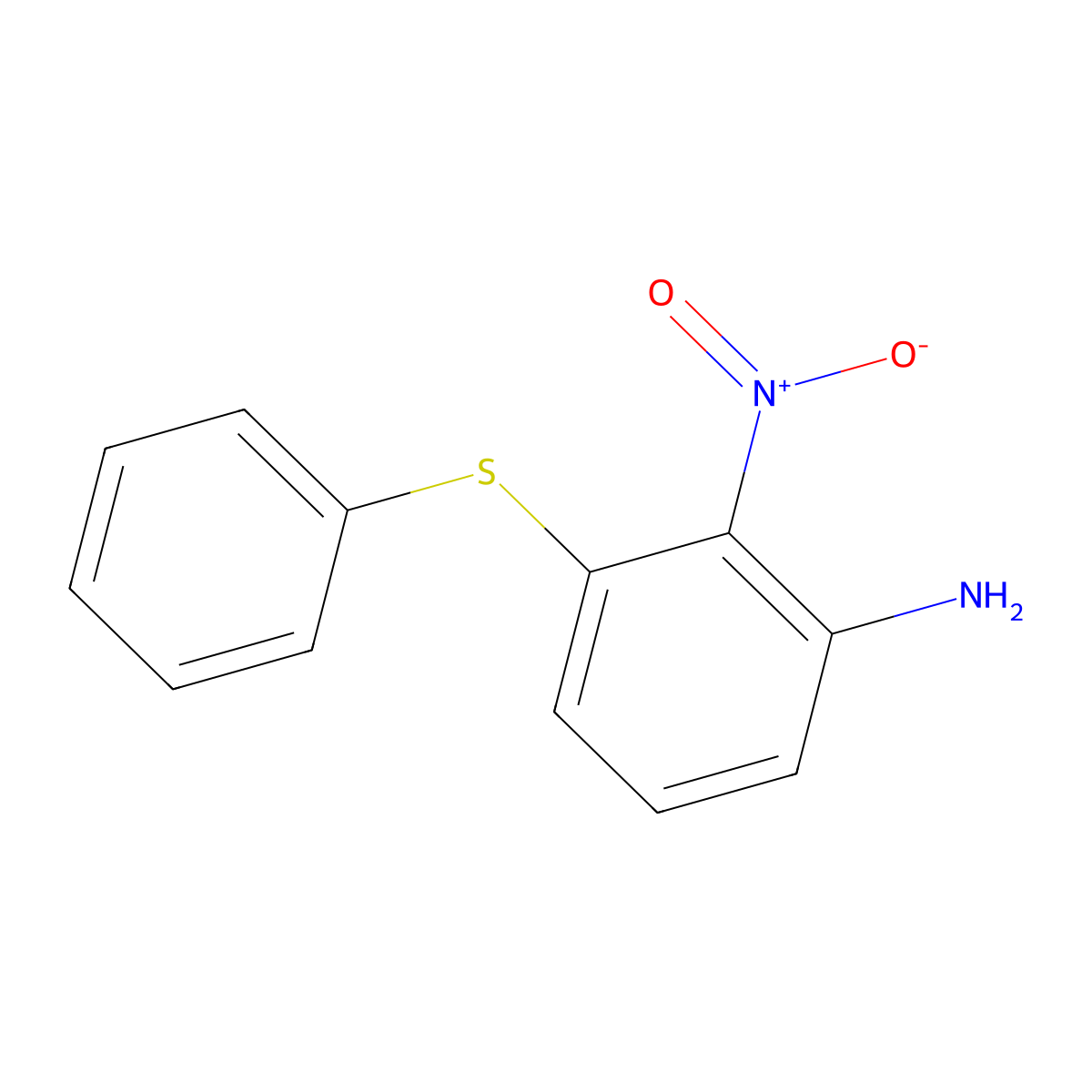 2-Nitro-3-(phenylsulfanyl)aniline molecular structure, CAS 1525433-40-2