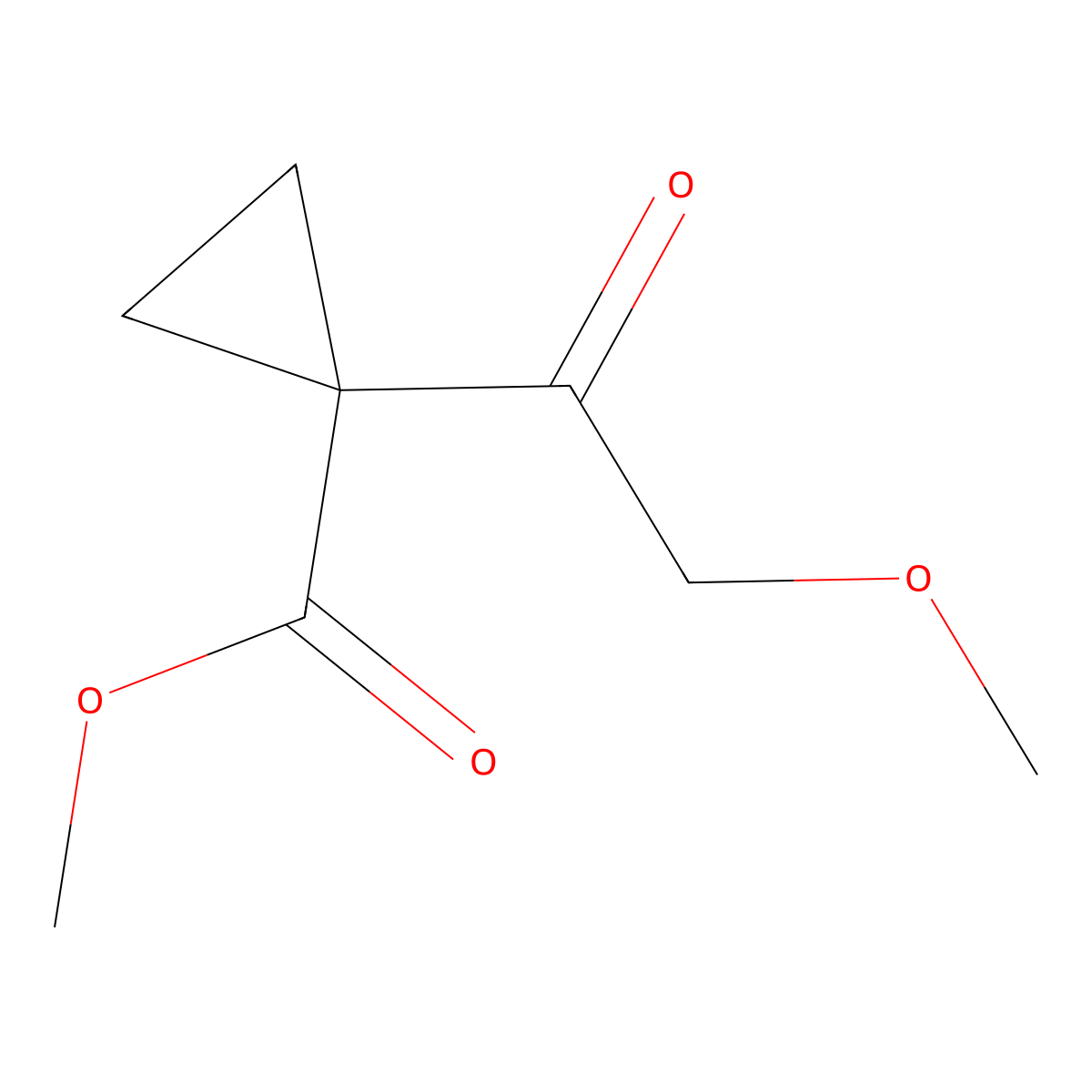 Methyl 1-(2-methoxyacetyl)cyclopropane-1-carboxylate molecular structure, CAS 1525440-74-7