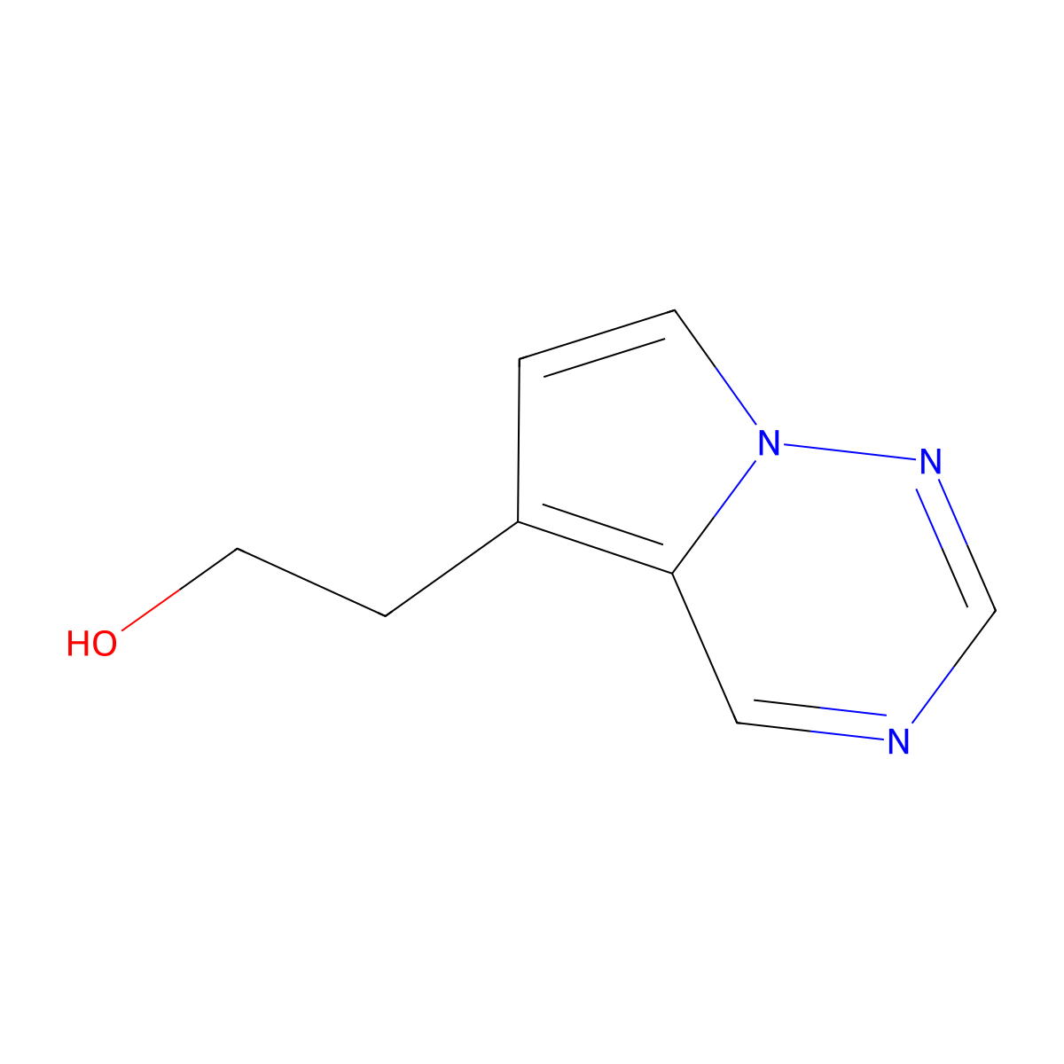 2-(Pyrrolo[2,1-f][1,2,4]triazin-5-yl)ethan-1-ol molecular structure, CAS 1525466-27-6