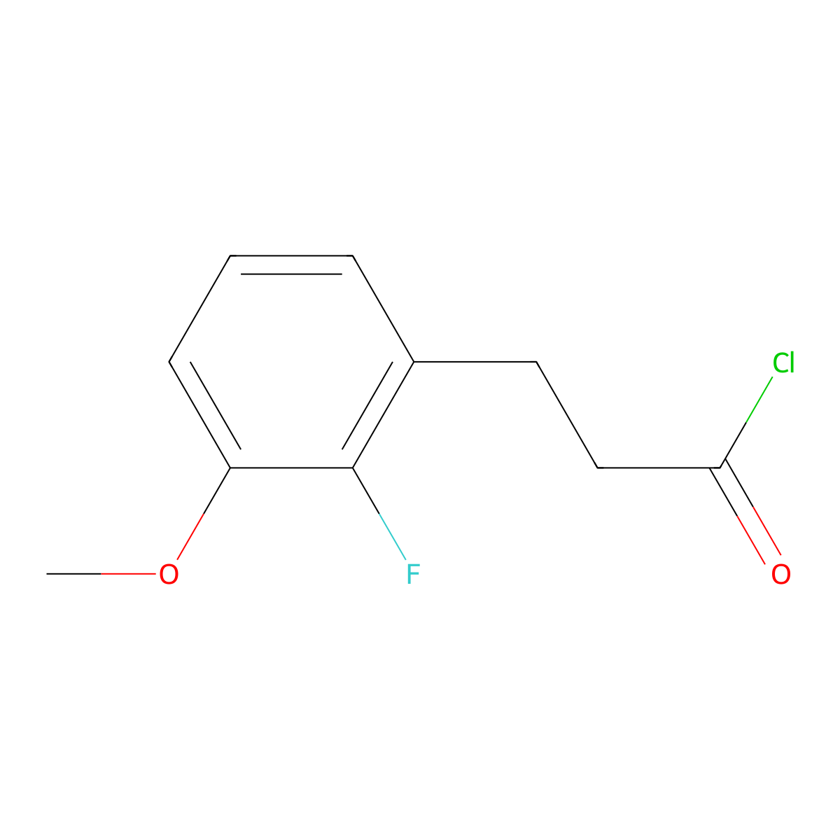 3-(2-Fluoro-3-methoxyphenyl)propanoyl chloride molecular structure, CAS 1525470-75-0